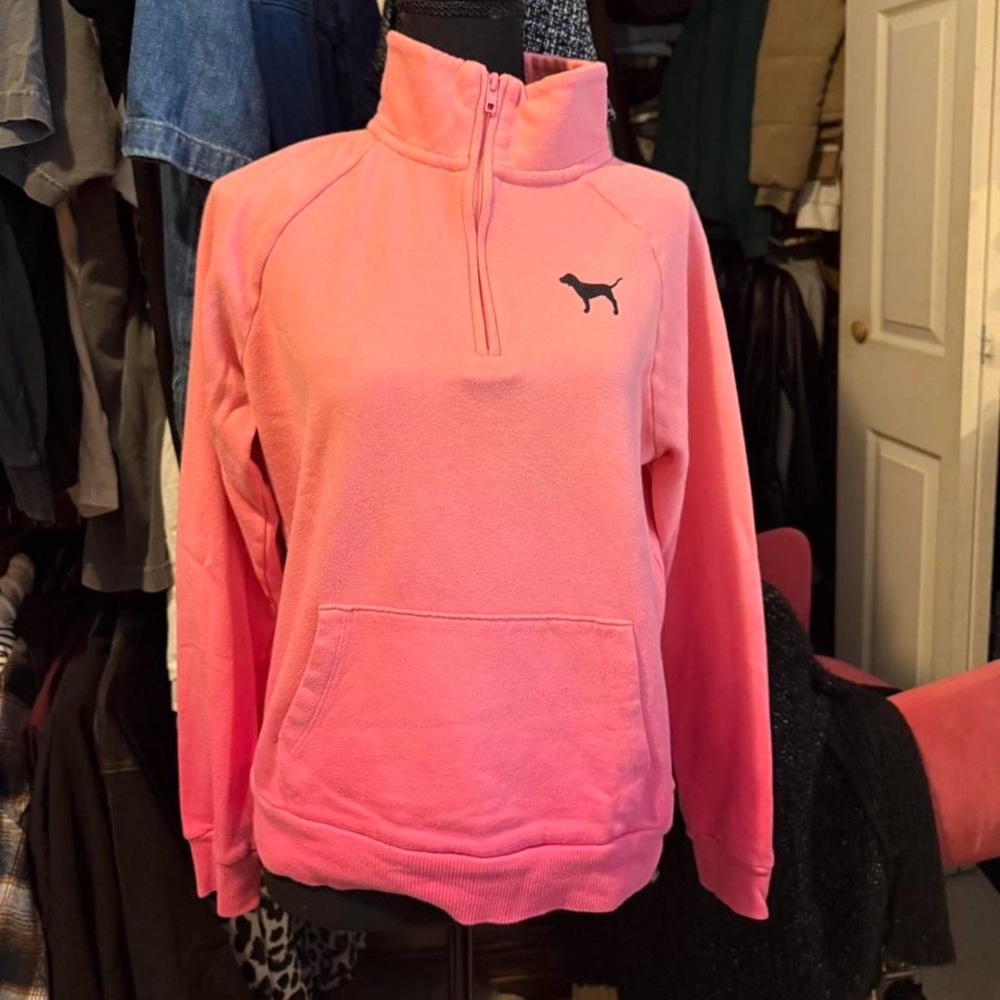 Pink Quarter-Zip Pullover